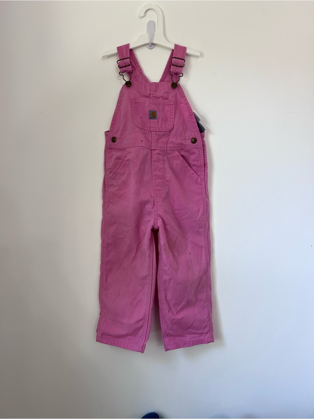 Carhartt Pink Girls' Overalls with Adjustable Straps